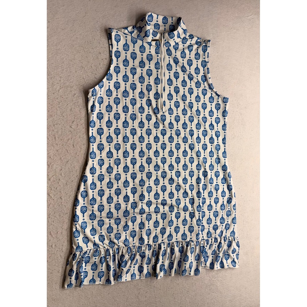 Cabana Life Sport Pickleball Paddle Dress Blue White UV 50+ Size XL 159-TJ-1992